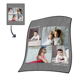 Kids Personalized with 4 Photos Fleece Custom Blanket