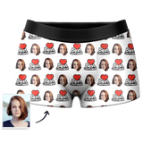 Custom Best Girlfriend Face Boxer Shorts