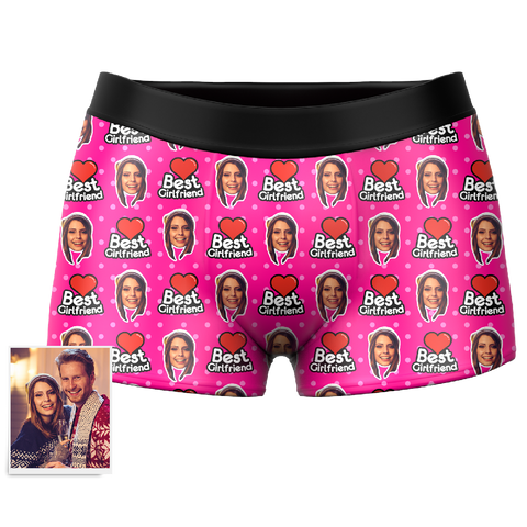 Custom Best Girlfriend Face Boxer Shorts