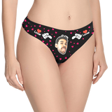 Women's Custom Face Thong Panty - Lover