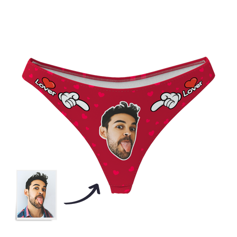 Women's Custom Face Thong Panty - Lover