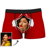 Custom Man Face On Tearing Boxer Shorts
