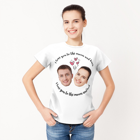 Custom Photo Love Woman T-shirt