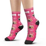 Custom Photo Socks Merry Christmas Dog