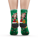 Custom Photo Socks Funny Christmas