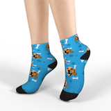 Custom Quarter Socks Dog