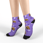 Custom Quarter Socks Dog