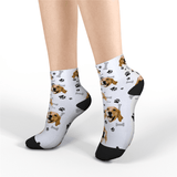 Custom Quarter Socks Dog