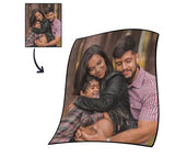 Personalized Family Photo Cover Whole Fleece Custom Blanket