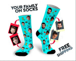 Personalized family socks with photos, face socks, photo socks