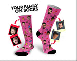 Personalized family socks with photos, face socks, photo socks