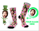 St Patrick Day socks with personalized photos Irish socks